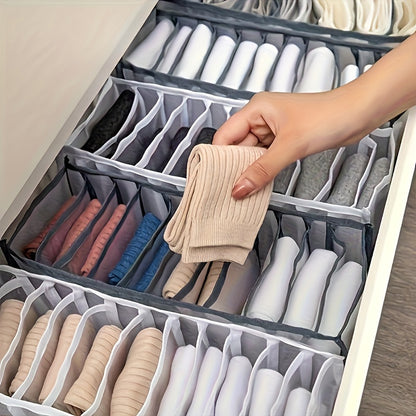 11 Large Fabric Storage Bins with Handles - Stackable, Foldable, Collapsible Organizer Boxes for Clothes & More