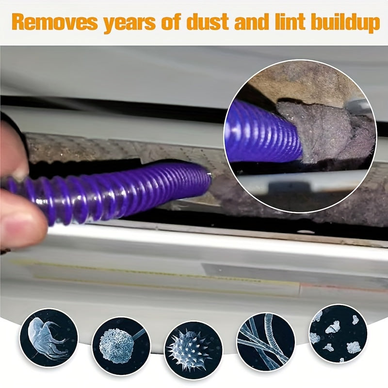 Purple Dryer Vent Cleaner Kit Vacuum Hose Attachment compatible with Dyson V15 V12 V11 V10 V8 V7 V6 Vacuum cleaners, Lint Remover, Dryer Lint Vacuum Attachment.