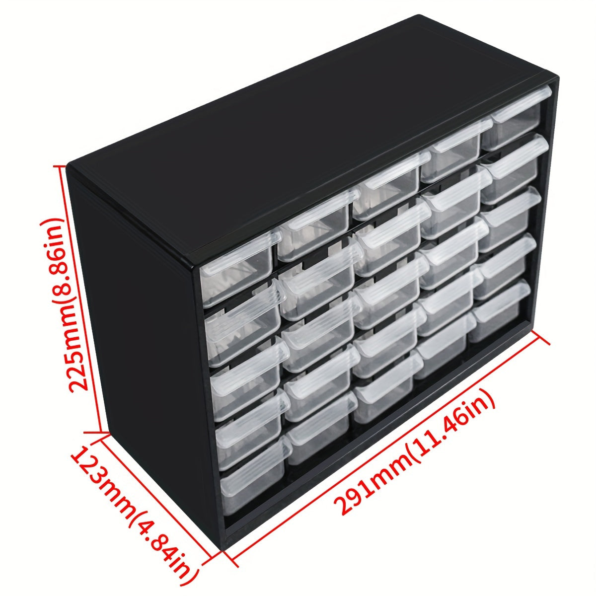 1pc Wall-mounted Multi-grid Drawer Parts Box for organizing screws and electronic components.