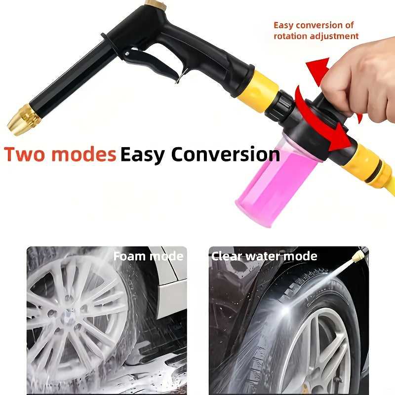 PVC Water Gun Set with 5m Hose - Ideal for Car Washing, Cleaning, and Watering - Essential for Outdoor Use.