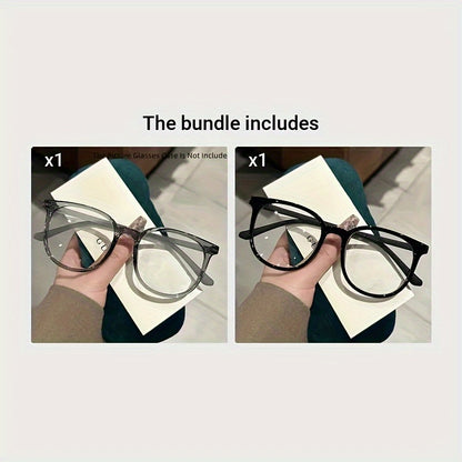 Stylish clear lens glasses with retro square frame for men and women, made of durable plastic.