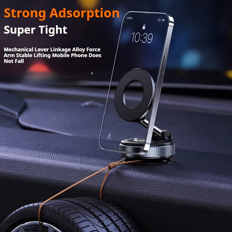 In 2025, a new magnetic suction cup car mobile holder with a rotating aluminum alloy design allows for one-handed operation and multi-angle adjustment for use on vehicles, desks, and walls.