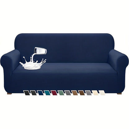 Modern waterproof sofa cover, pet-friendly and machine washable. Fits armchair to sectional sofas, suitable for home and office decor. Made of 95% polyester and 5% spandex.