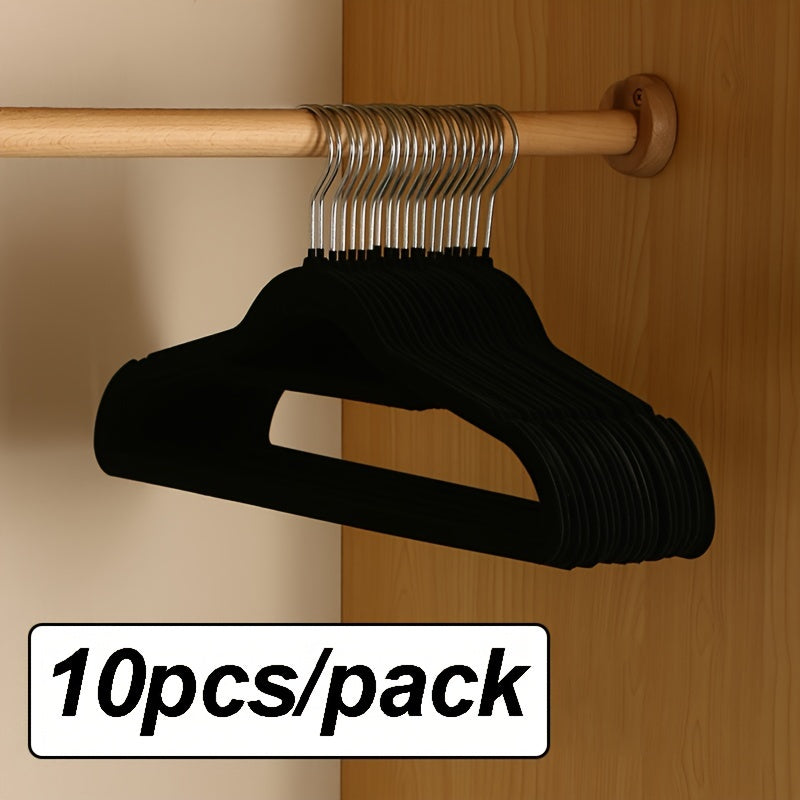 10 velvet clothes hangers - sleek hangers for coats, skirts, and pants that save space and keep your wardrobe organized and durable