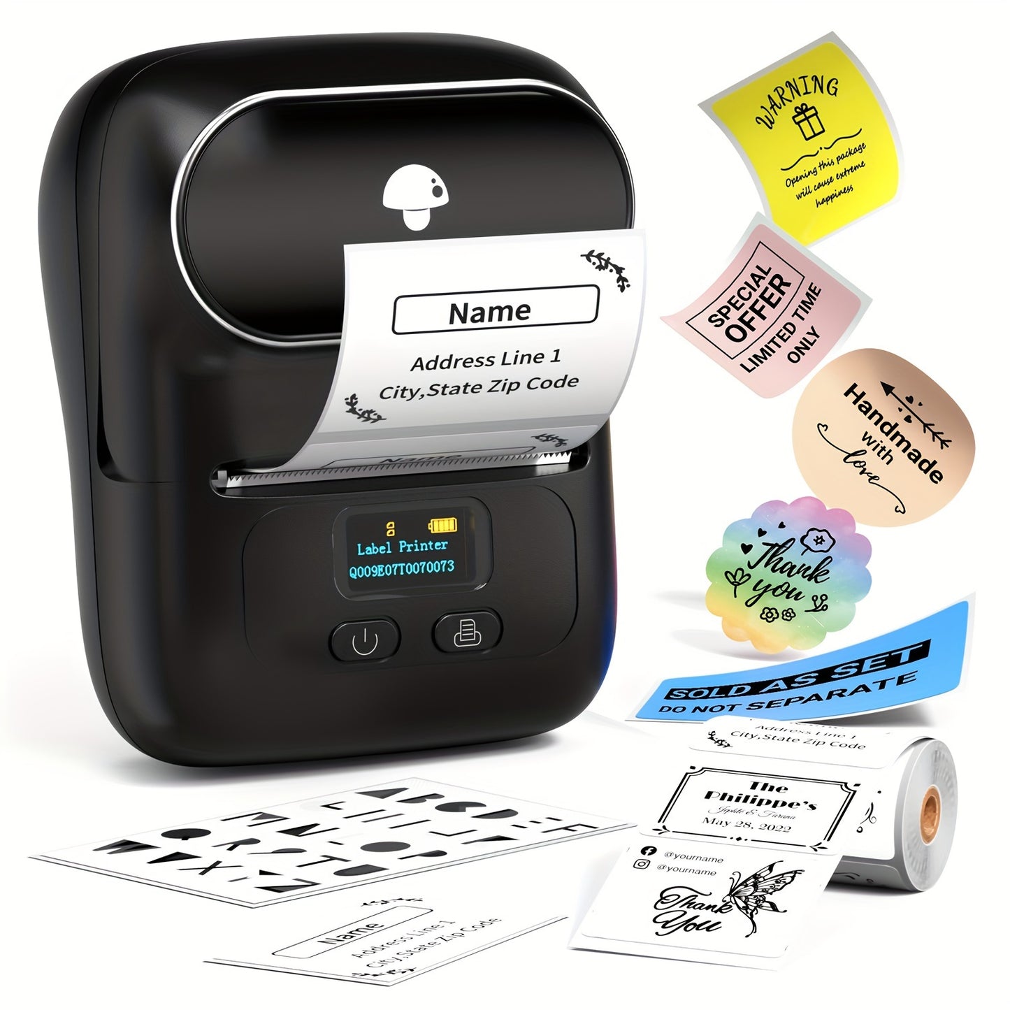 Phomemo M110 Mini Wireless Thermal Label Printer for Small Business, Home, Office, and Clothing Labels.