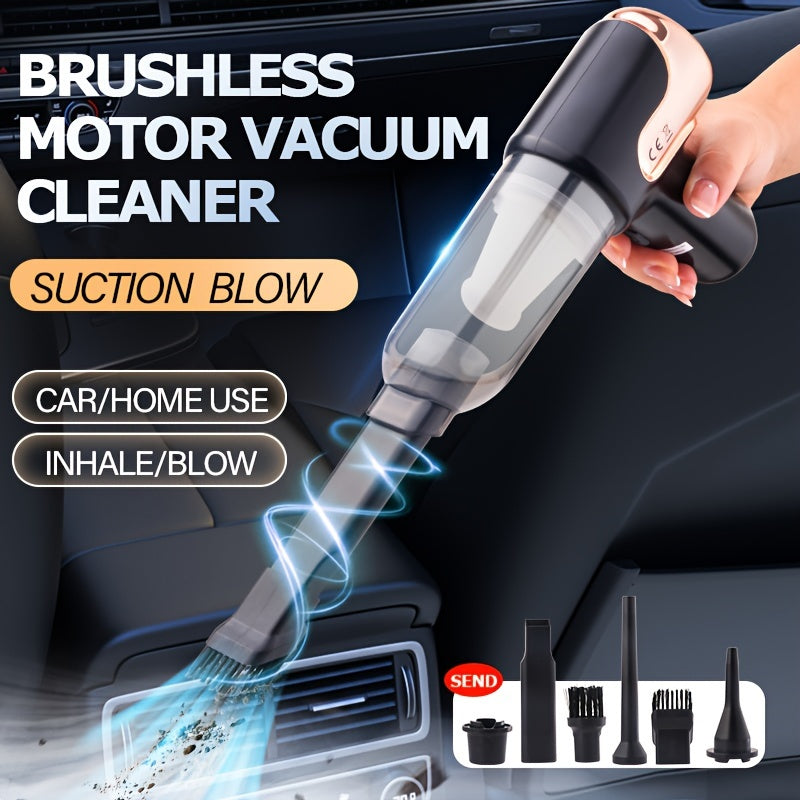 A powerful 3-in-1 wireless vacuum cleaner suitable for cars and homes. Longer battery life, can suck, pump, and blow air, comes with accessories for dust and pet hair removal. Ideal for