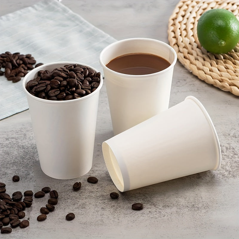 200ml White Disposable Paper Cups for Hot and Cold Drinks - Pack of 40, Ideal for Parties, Home, and Office