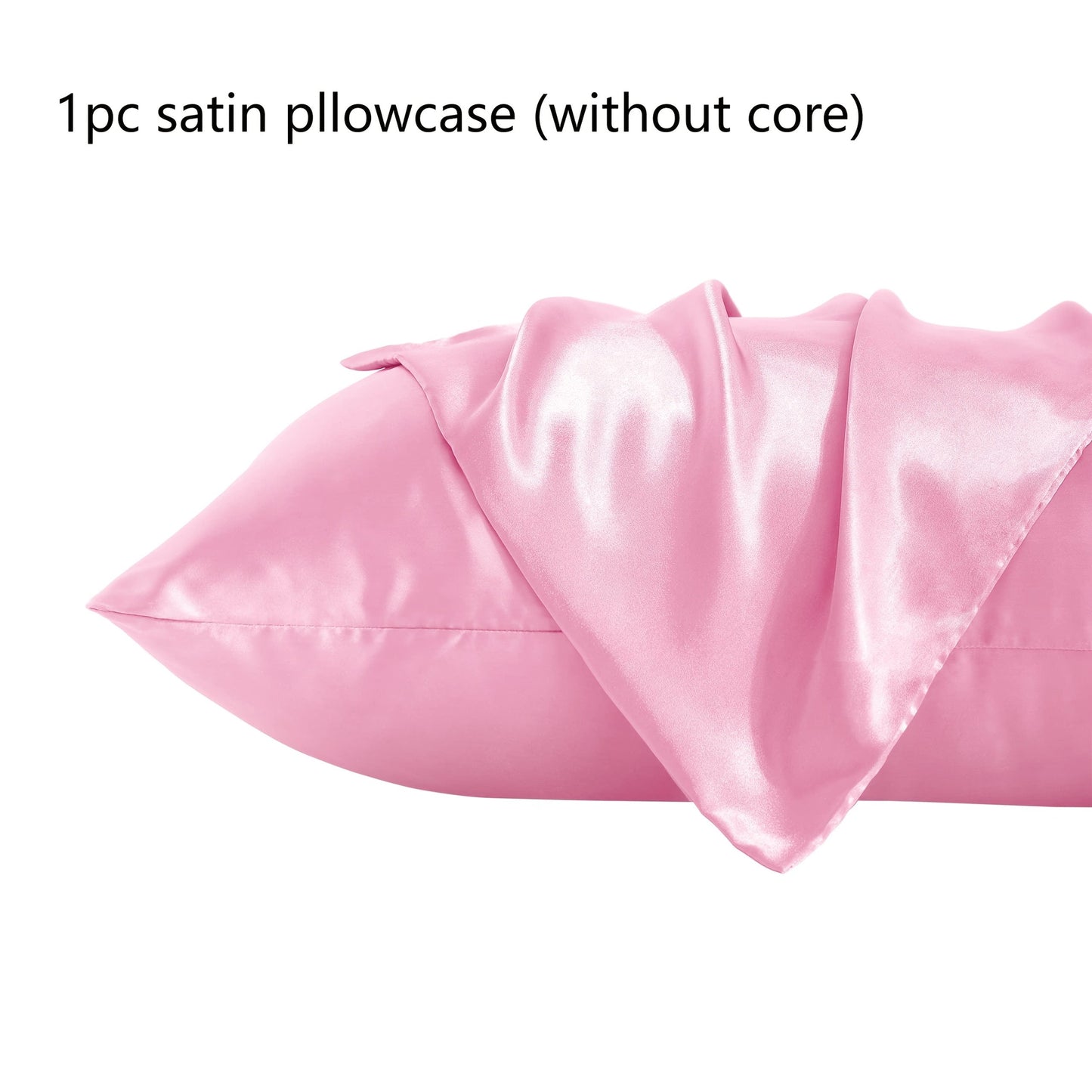 Satin Pillowcase -Envelope Closure Hypoallergenic Breathable and Durable Pillow Cover -Luxurious Bedding Option for Bedroom Supplies -Valentine's Day Gift -Pillow Case Only