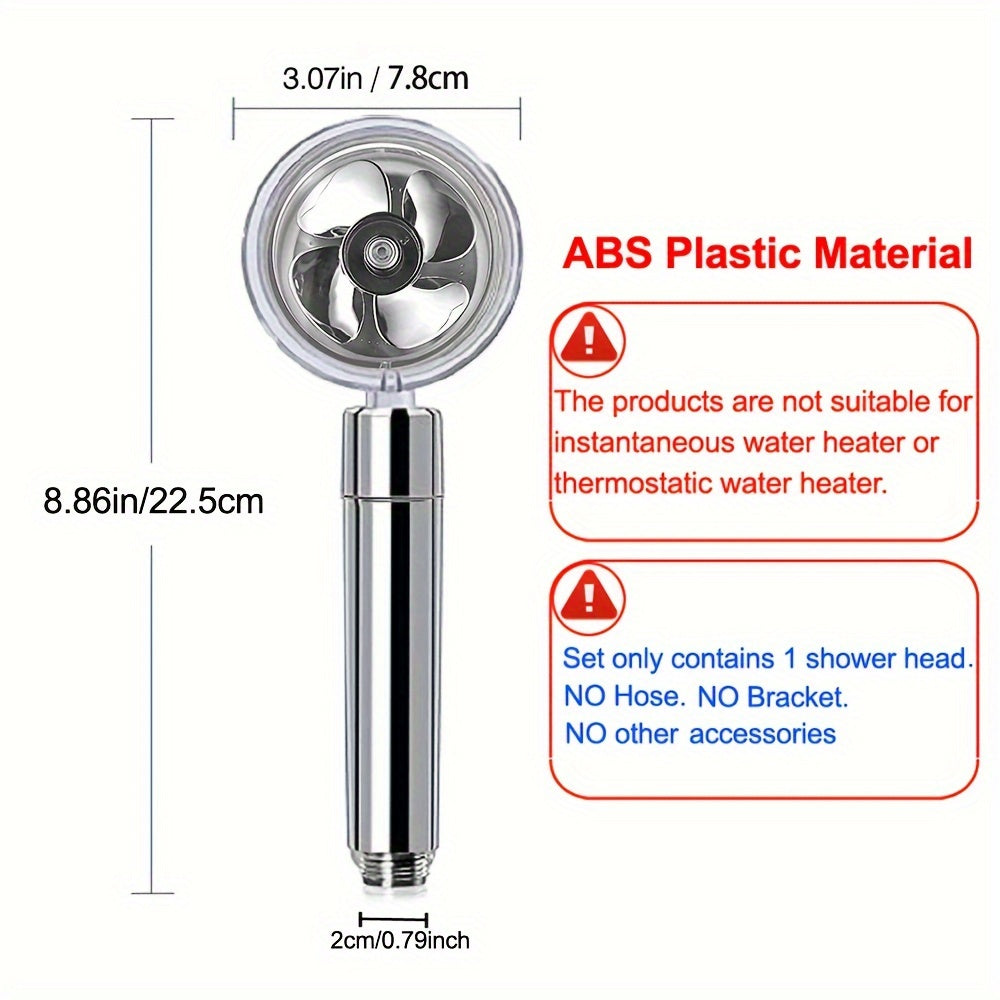 1 Турбонаддувная насадка для душа с распылителем, пластиковый дизайн, суперзаряженная производительность и водонагреватель Lotus Fluffy - обеспечивают роскошный душ без дополнительных аксессуаров.
