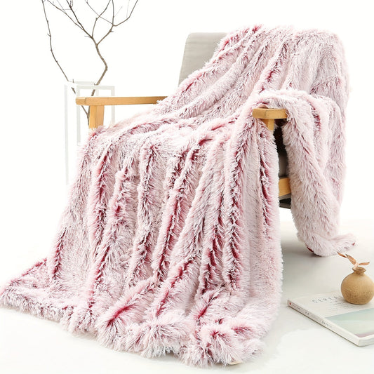 Soft and comfortable double-layer plush sofa blanket, perfect for keeping warm and cozy in your office, on the couch, bed, or during a nap. Ideal for both home and office use.