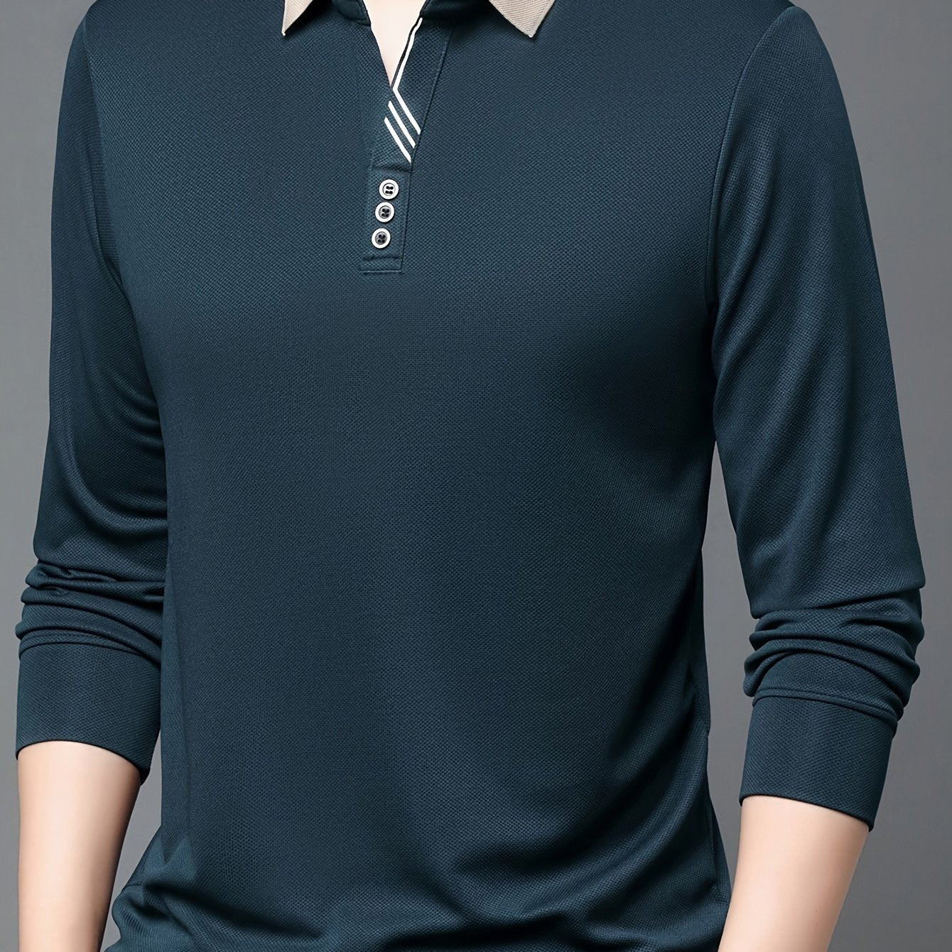 Lightweight, breathable long sleeve shirt for golf and business casual wear.