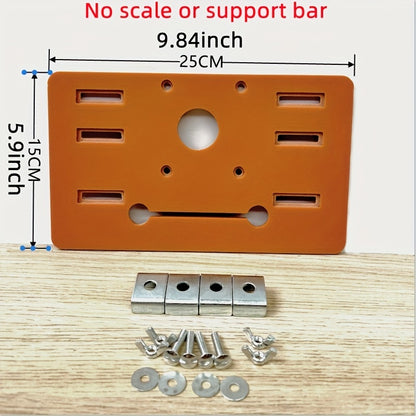 Woodworking laser marking tool with inverted positioning base.