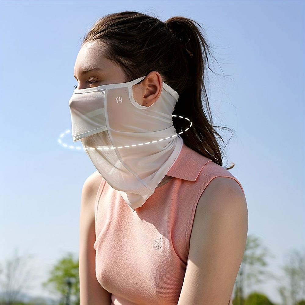 Protect yourself from the summer sun with this thin, breathable ice silk mask designed for outdoor sports, cycling, and golf. This UV protection neck wrap is perfect for women on the go.