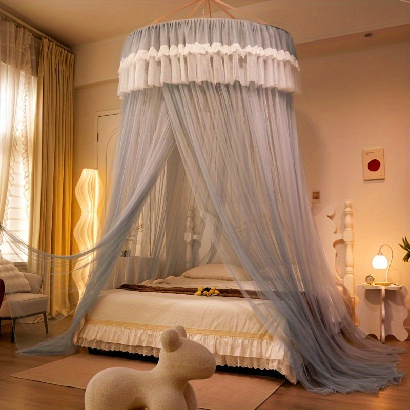 1pc Dome Mosquito Net, Household Encryption, Free installation, Easy to clean, Princess Style, Decoration for Bedroom and Living Room, Four seasons Use.