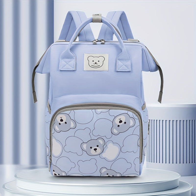 Trendy and chic, this spacious and lightweight backpack is perfect for moms on the go. Featuring a waterproof design and adorable little bear motif, this backpack can easily be attached to a stroller for added convenience.