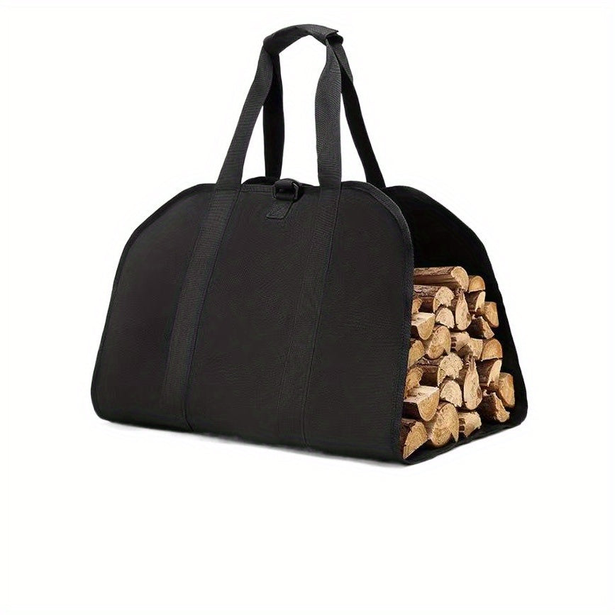 Firewood Log Carrier Bag made of durable PVC material with a large capacity for transporting and storing wood. Perfect for camping, bonfires, and home use.