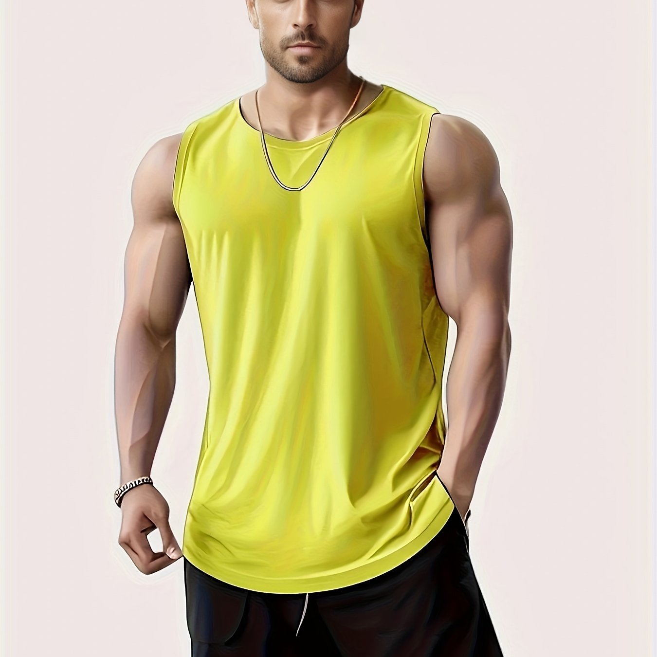 Men's Plus Size Sleeveless Tank Top for Running, Training, and Marathon Workouts - Quick-Dry, Breathable, Comfort Fit.