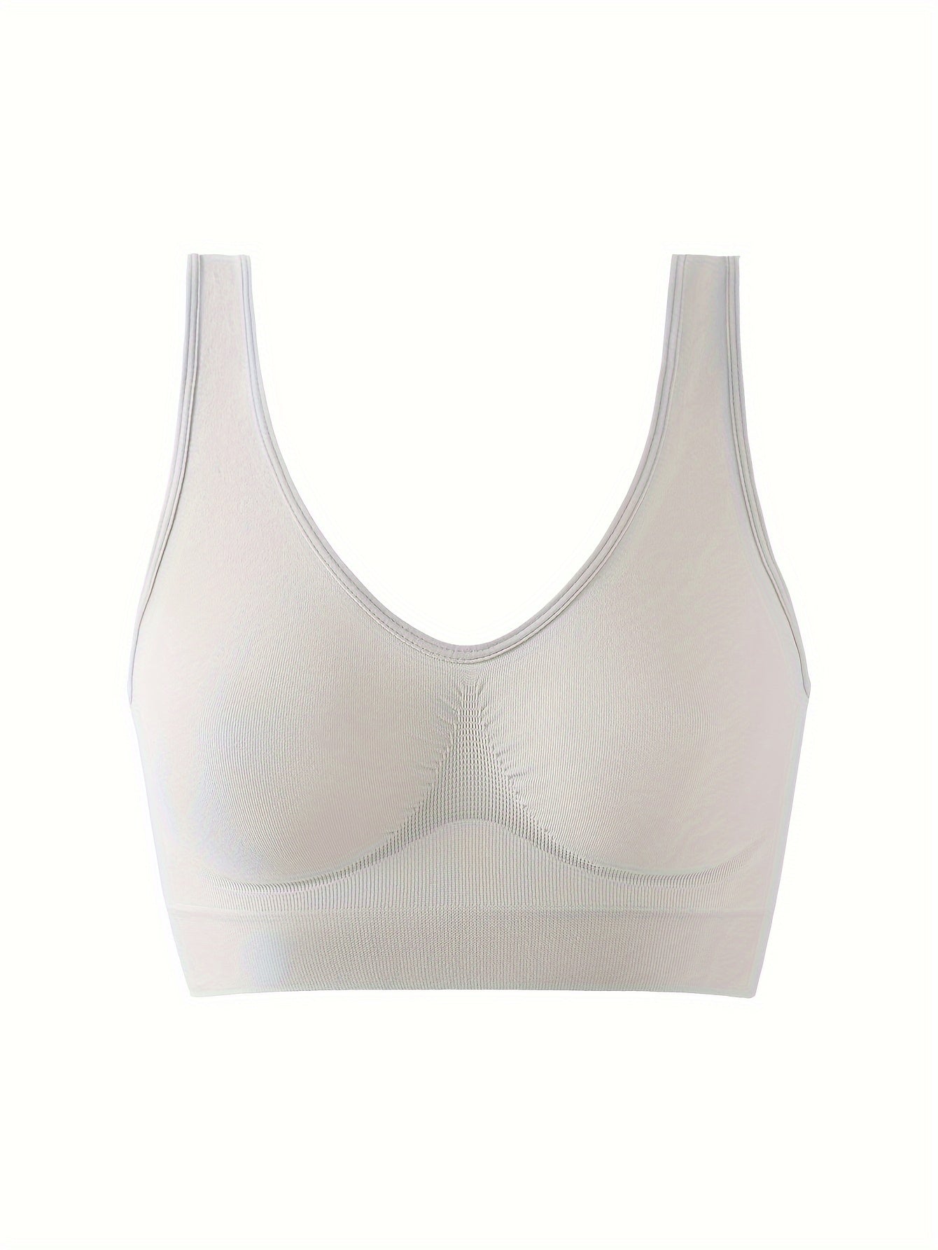 Full coverage wireless tank bra with seamless design, comfortable push-up style for women's lingerie and underwear.