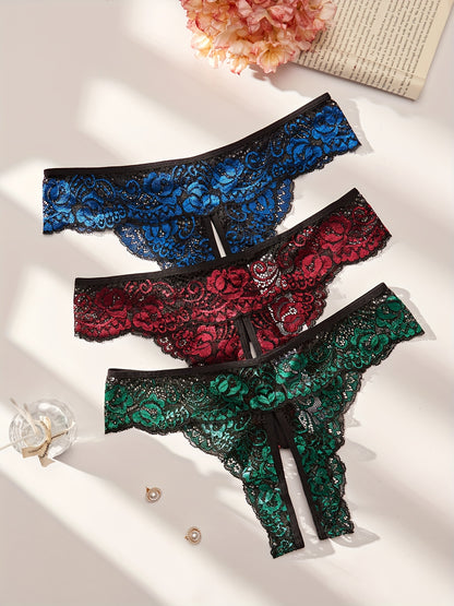 Sexy lace panty set for women with contrast stitching