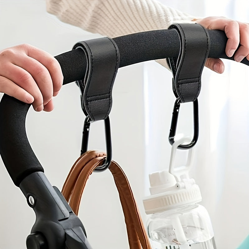 Two Stroller Hooks, Secure and Durable Metal Hooks for Strollers