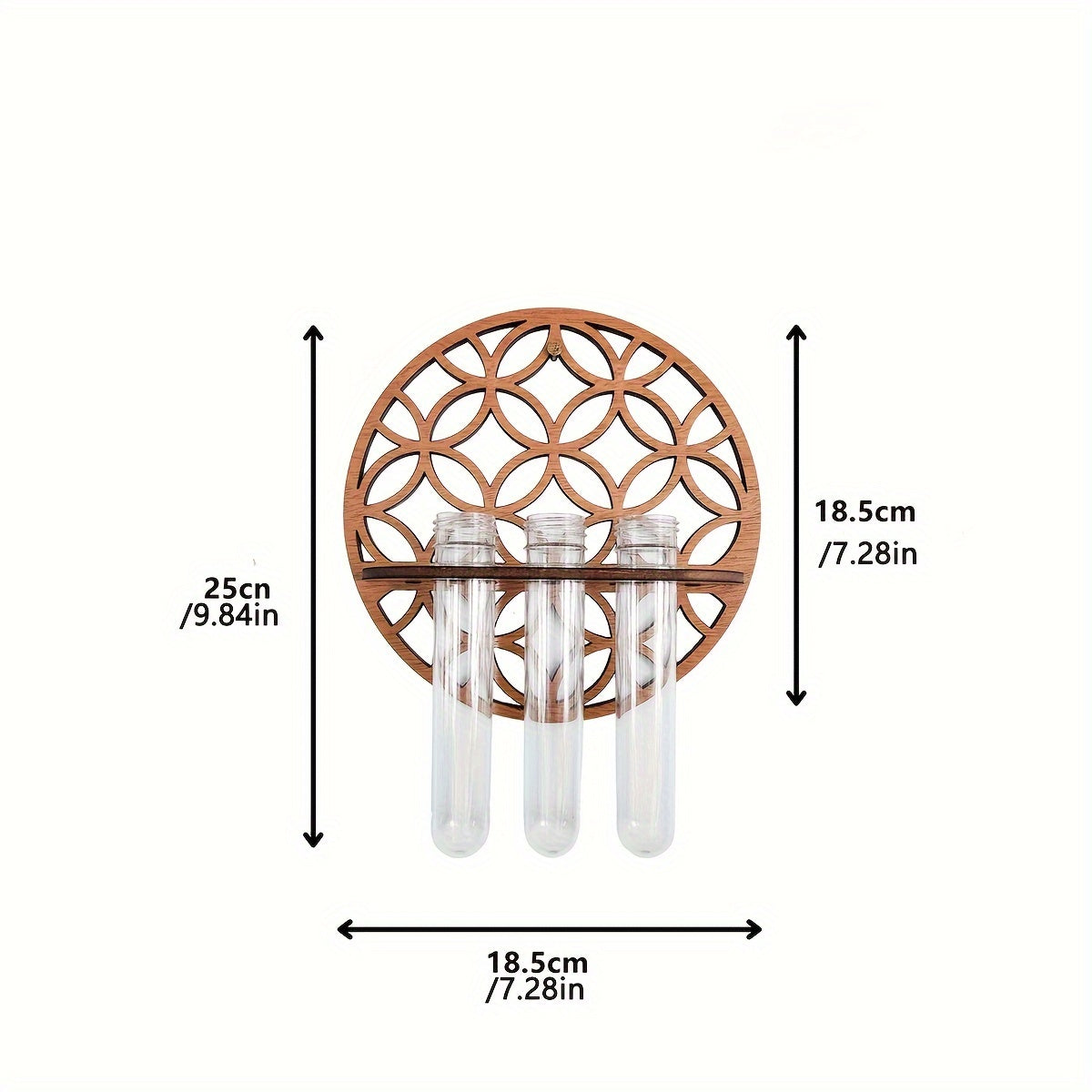 Stylish Wall-Mounted Propagation Station featuring 3 Test Tubes - Ideal for Hydroponic Plant Cuttings, Home Decor, and Gifts