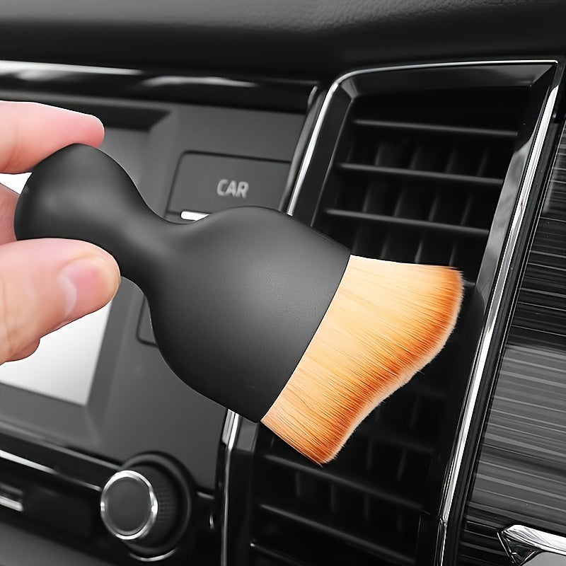 Soft bristle car detailing brush for interior dusting, suitable for auto cleaning without the need for power. Great for home and car cleaning supplies.