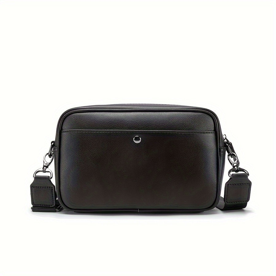 Casual square sling bag with zipper for men, ideal gift for boyfriend.