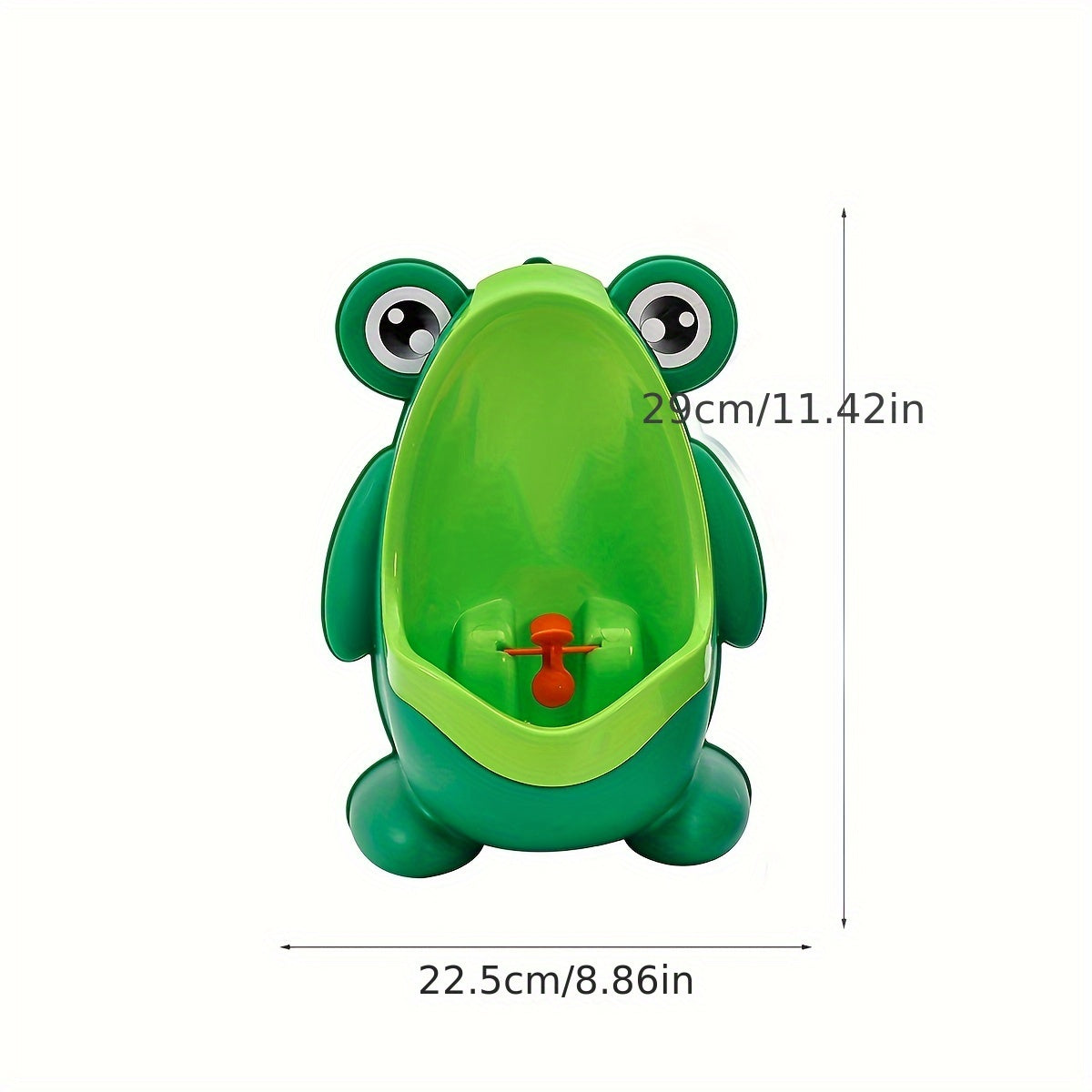 Children's Cute Frog Toilet with Hook - Frog Urinal for Boys to Train Standing and Hanging Urine Bucket