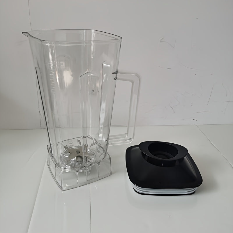 '- "High-Quality 2L Blender Pitcher with Handle, Made from Food-Grade Plastic, Ideal for Making Smoothies, Soups, and Purees. Comes with Spiral Blade and Foam Lid, Compatible with High-Speed Blender Base