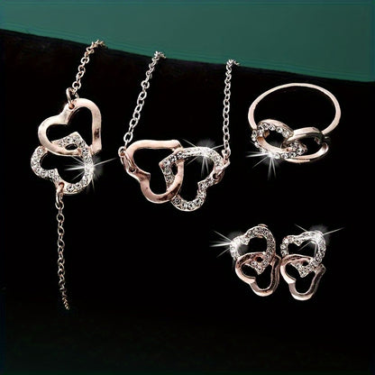 5-piece Women's Heart Jewelry Set