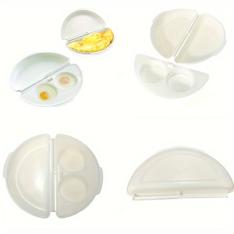 Leak-Proof Microwave Egg Storage Container with Lid - Ideal for Camping, Picnics, Office, School & College - Portable Food Organizer - Non-Stick Kitchen Essential