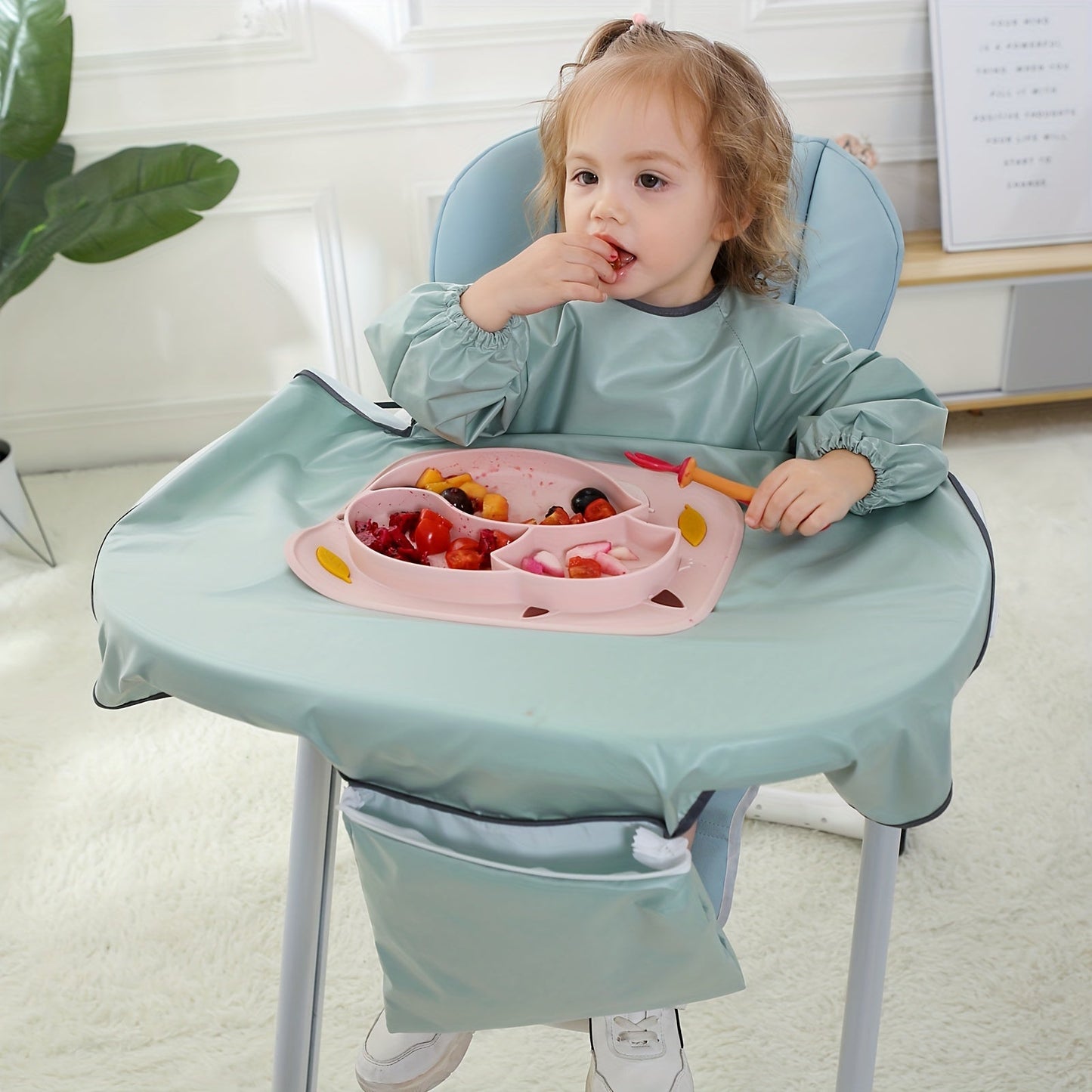 Bibs for Babies: Waterproof, Anti-dirty, Stain and Odor Resistant, with Sleeves, Perfect for Highchairs and Playtime - Suitable for Ages 6-36 Months