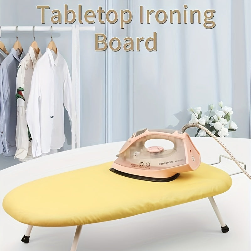 Compact and foldable ironing board perfect for collars, cuffs, and garments. Made from stainless steel and plastic materials, this board is ideal for home use, especially during the winter season.