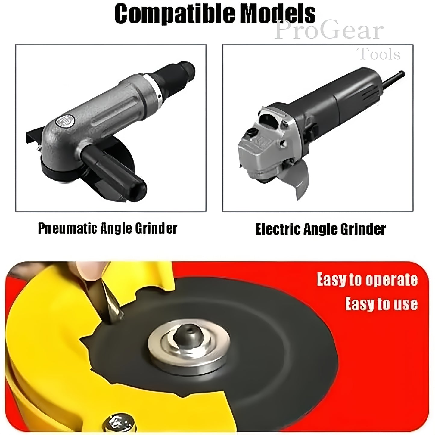 Universal drill bit sharpener compatible with all drill bits and angle grinder accessories.