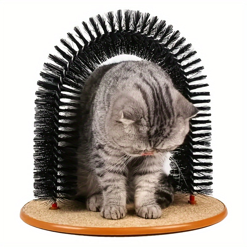 Irresistible grooming brushes and toys for cats - Cat Arch Self Groomer offers massages and grooming!