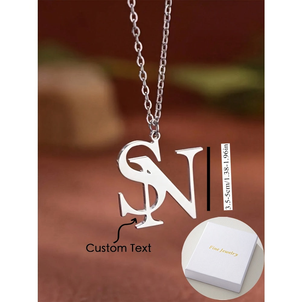 This stunning custom English name necklace boasts a beautiful layered design that is both timeless and classic. It is the perfect accessory for parties, banquets, and weddings. With its minimalist and elegant style, it is versatile enough to be worn by