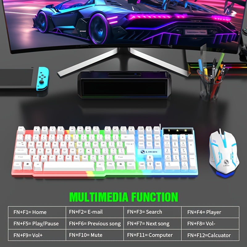 LED Luminous Gaming Keyboard & Mouse Set with 104 Keys