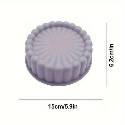 1 piece of Cake Mold, Round Cake Pan, Non-stick Silicone Baking Pan for Wedding Birthday Parties, DIY Baking Tool, Multifunctional Household Kitchen Gadget