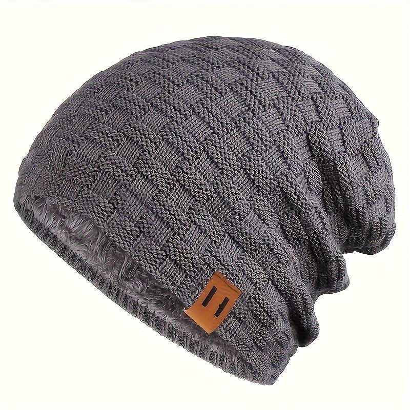 Keep cozy with our Men's Padded Knitted Cap - a perfect gift for autumn and winter months