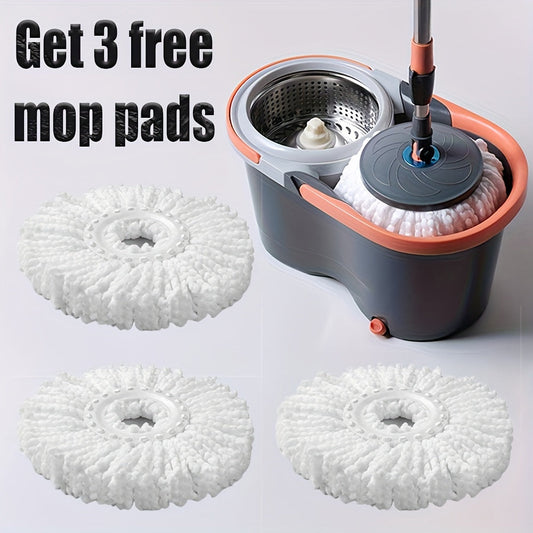 Introducing a complete cleaning solution: a round rotating mop and an innovative 8-shaped bucket set. This set includes 3 mop cloths and boasts a unique dirty water separation system. Perfect for wet or dry cleaning, this set is specially designed for