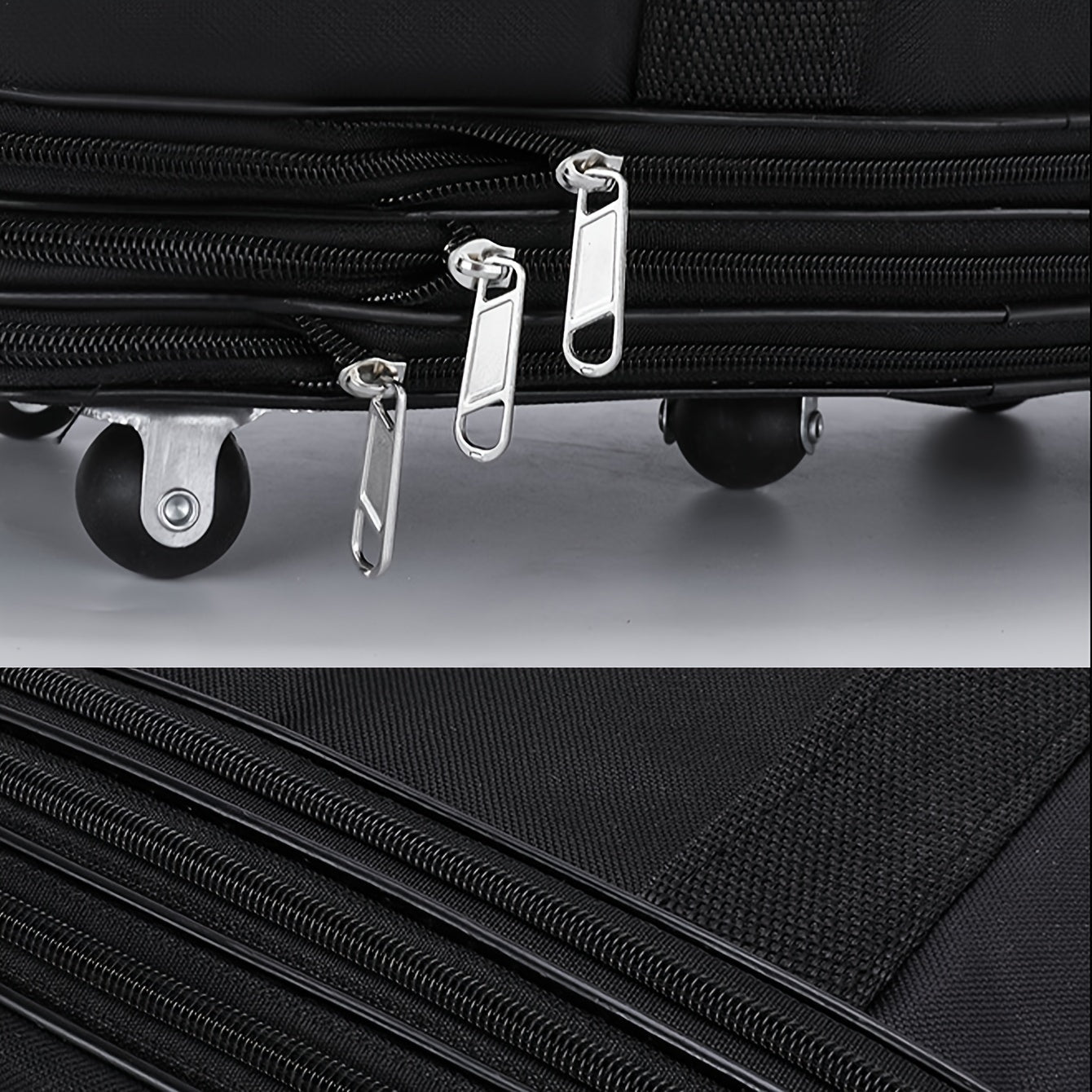 Foldable rolling travel luggage bag made of polyester with large capacity and wheels. Checked duffel bag with multi-tiered storage for men and women, ideal for travel, moving, and camping.