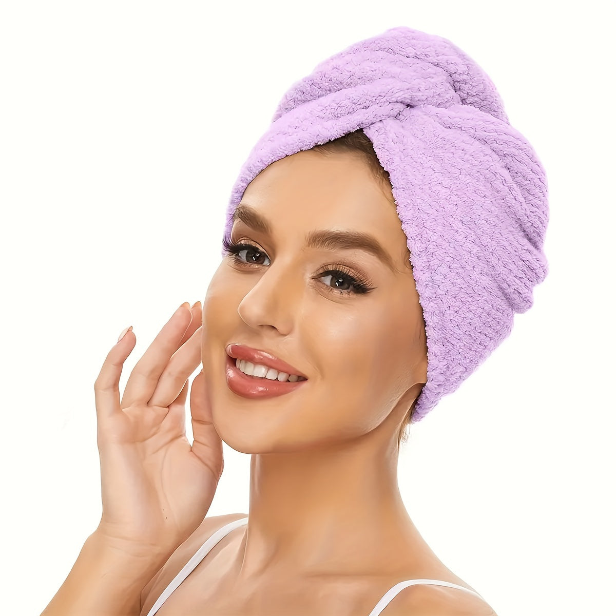 SoftTouch Microfiber Hair Towel Wrap for Women - Quick drying, super absorbent, comfortable, ideal bathroom accessory, essential daily hair care gift, low shedding, suitable for normal &