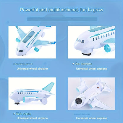 [Top Pick] Fun Airplane-Shaped Toy Featuring Vibrant Lights & Moving Music - Ideal Present for Kids Ages 3 and Up, Requires Batteries (Not included)