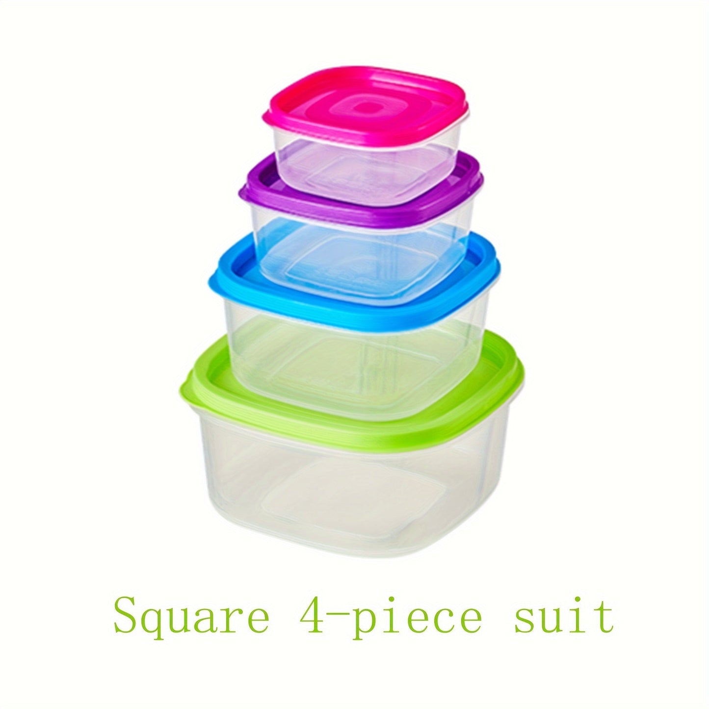 Keep your food fresh with the Rainbow Fresh-keeping Box Set. This set includes 4/5/6pcs containers with lids, perfect for storing large amounts of food. These reusable containers are perfect for storing food in the refrigerator, packing lunches, or