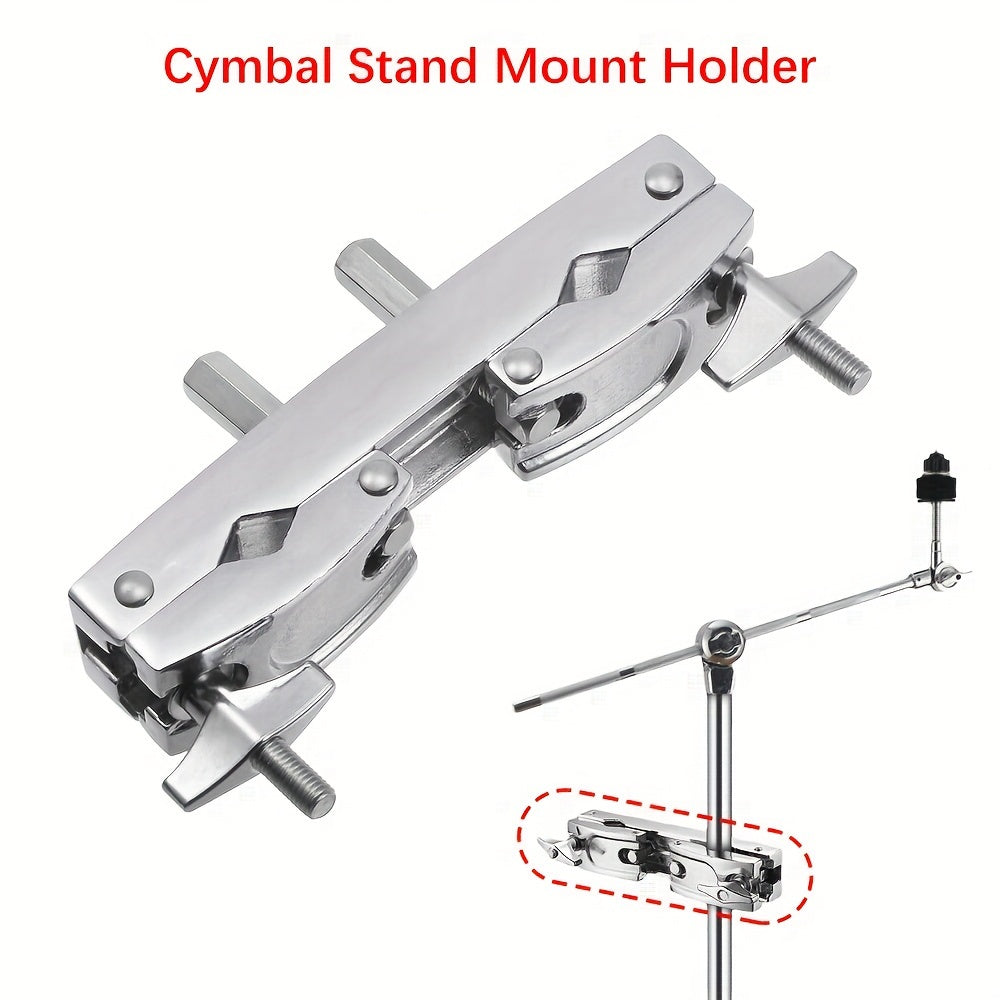 Adjustable drum clamp for quick release mounting of cymbals on stands