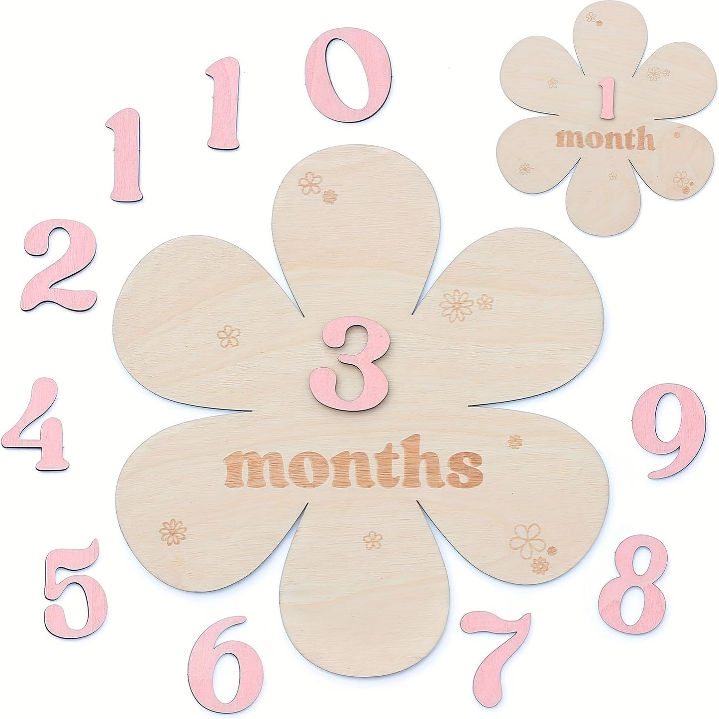 Wooden milestone birth sign, creative milestone card, first year growth card, photography milestone card, pregnancy journey milestone markers for photo props - the perfect holiday gift.