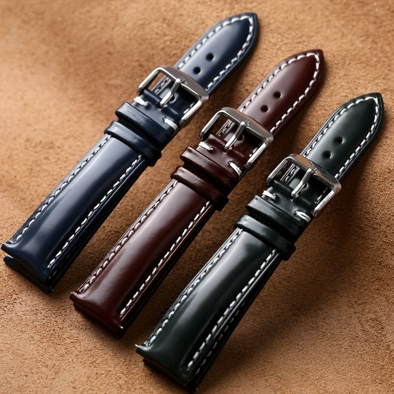 Premium Genuine Leather Watch Strap with Quick Release 18-22mm options, Expertly Hand Stitched and made from Horsehide Leather, Perfect for both Men and Women, Comes with Spring Bars, Great for Gifting