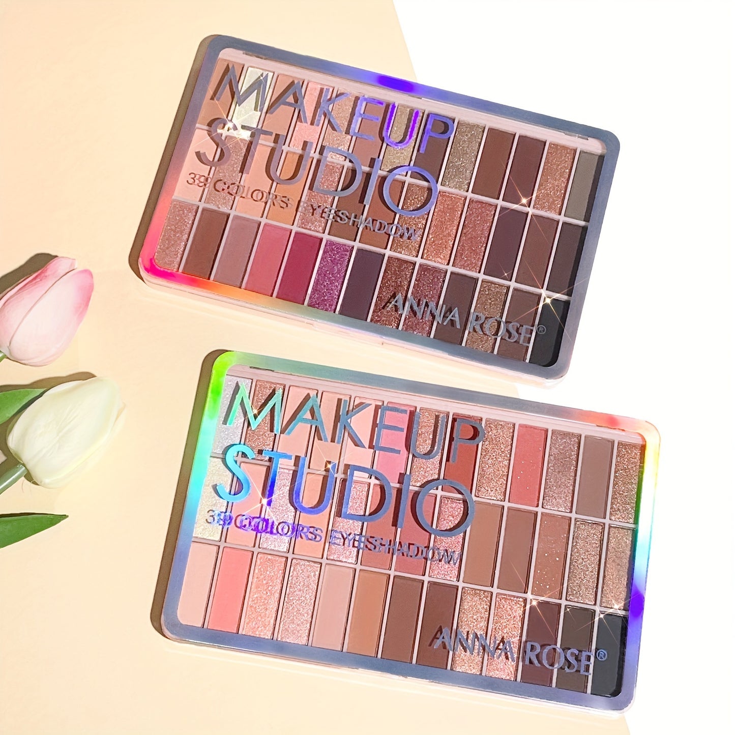 39-color Matte and Shimmering Eyeshadow Palette, Waterproof and Sweat-proof, Daily Versatile Palette.