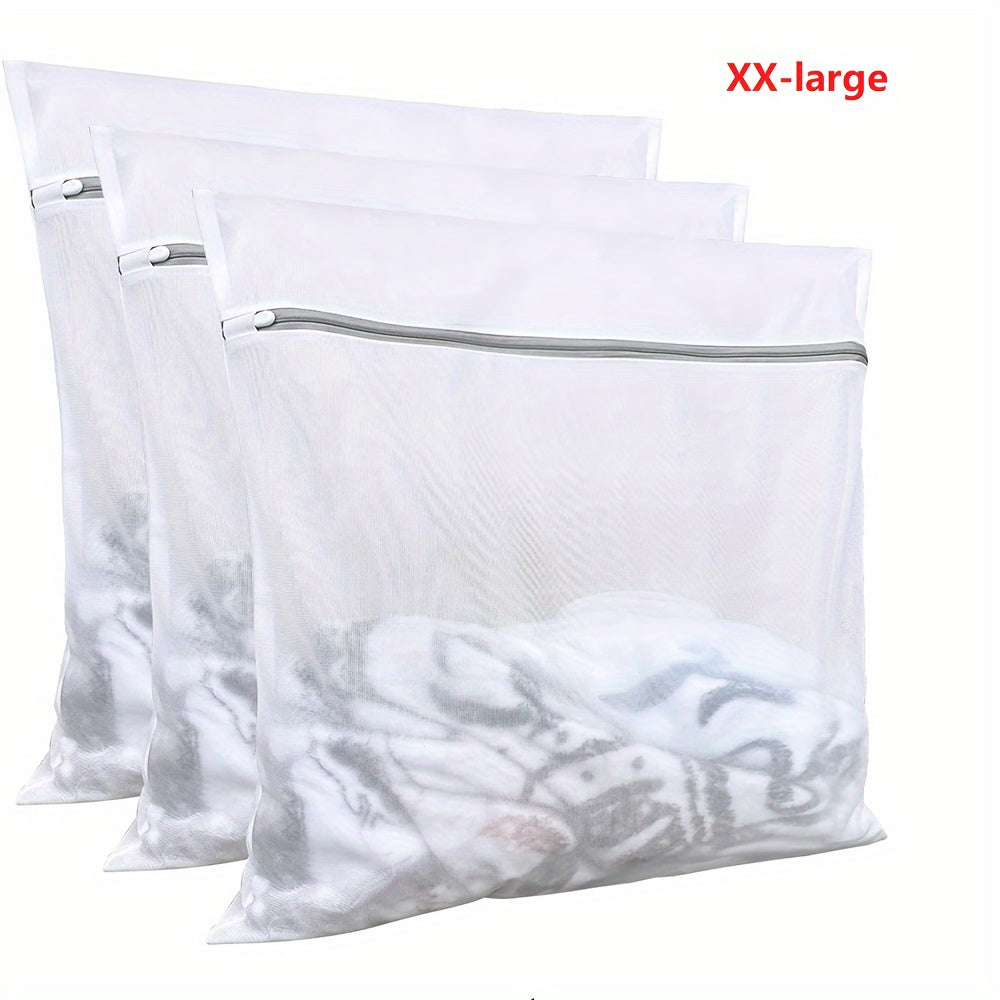 Introducing our new 4-piece set of Laundry Bags, designed for delicate clothing items such as lingerie. Perfect for use in college dorms or for storage purposes, these mesh wash bags allow water and detergent to flow through easily. They are also easy to