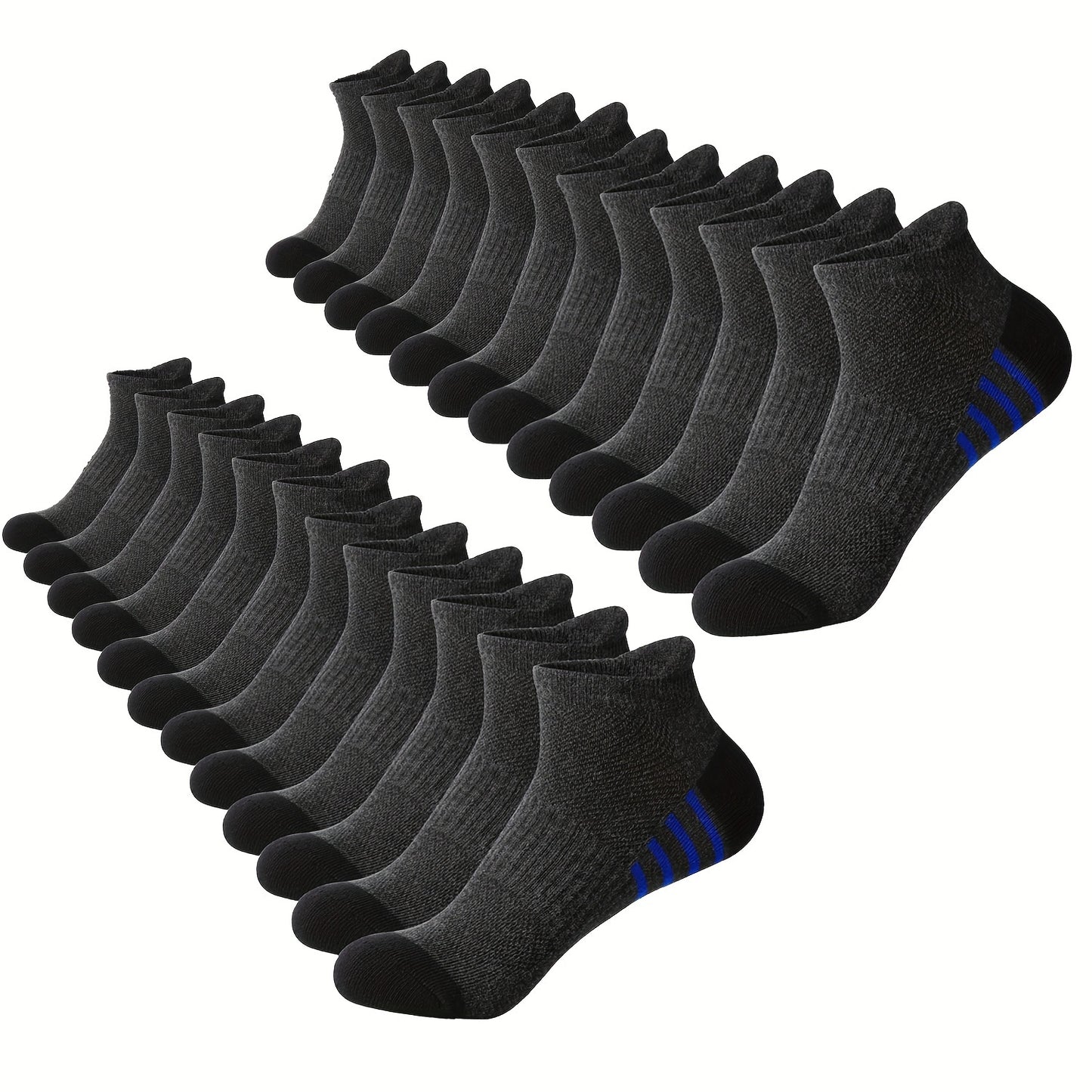 Men's casual striped sports socks, breathable and soft, ideal for summer fitness.